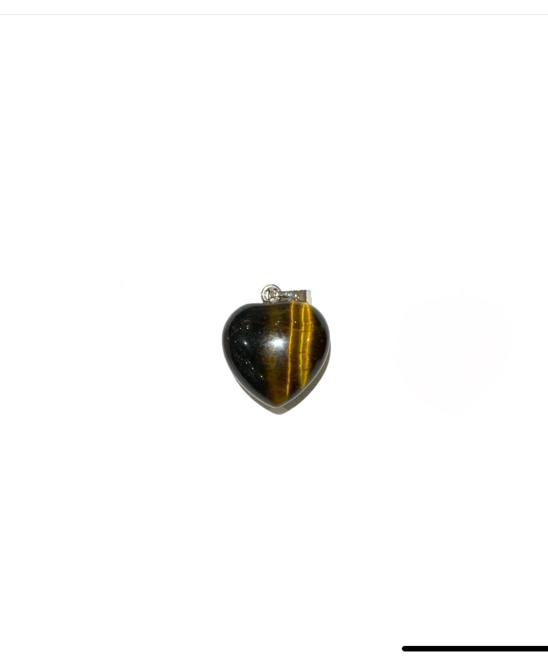 PENDENTIF COEUR OEIL DE TIGRE
