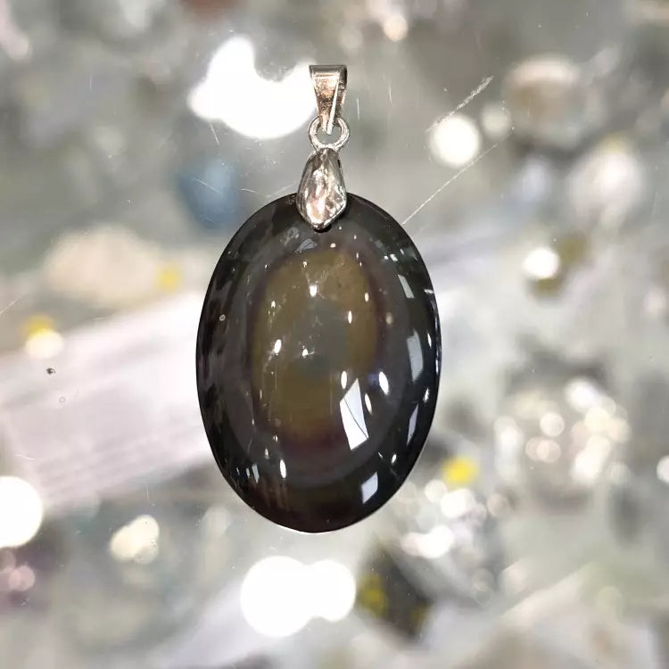 PENDENTIF OBSIDIENNE OEIL CELESTE