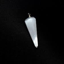 PENDENTIF SELENITE POINTE LONGUE