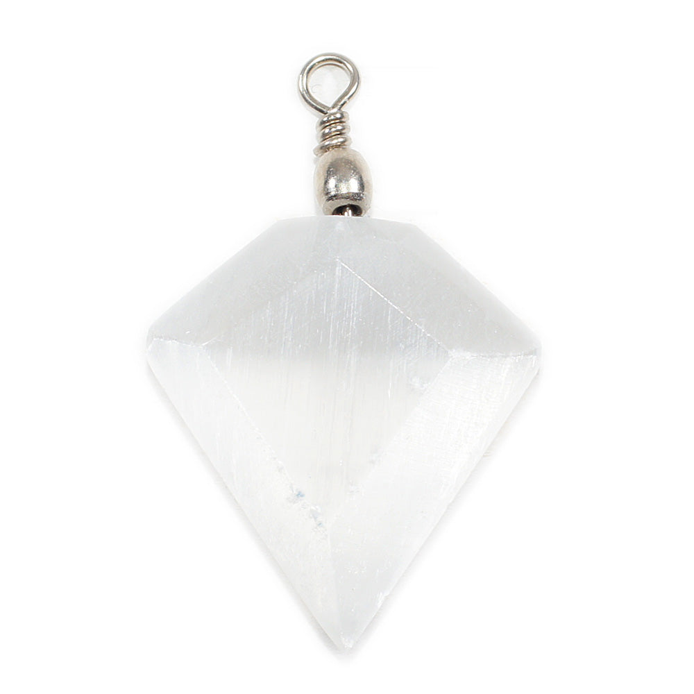PENDENTIF SELENITE POINTE COURTE