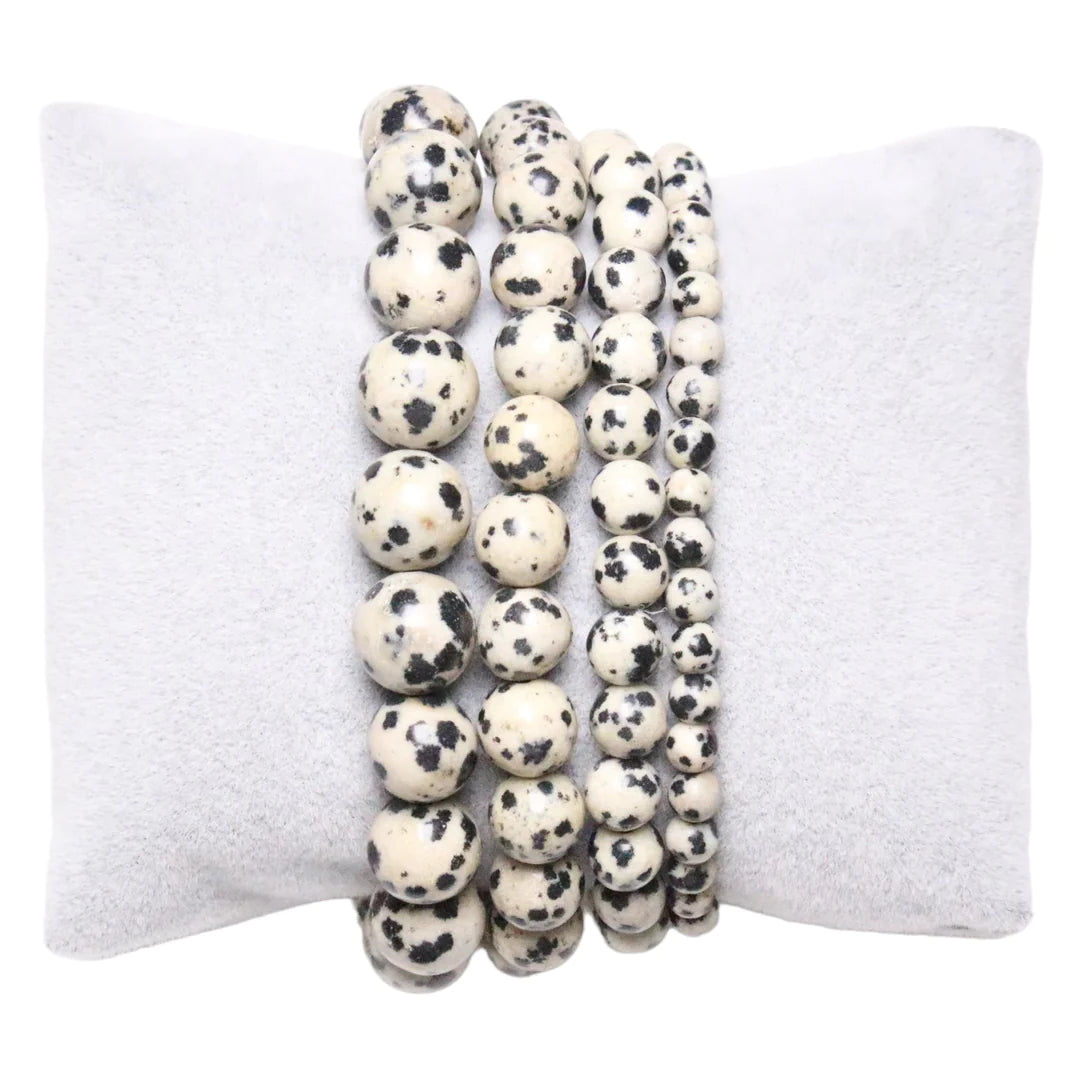 BRACELET JASPE DALMATIEN