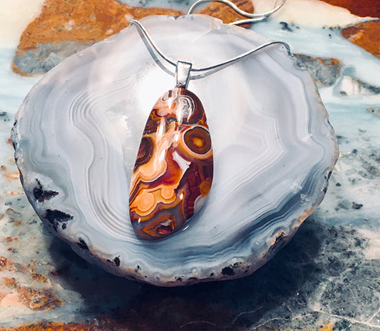 PENDENTIF AGATE CRAZY LACE